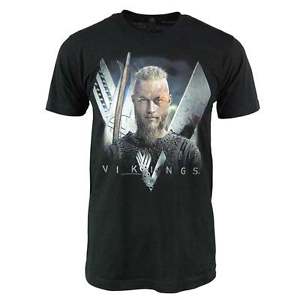 eBay New Logo - Men's VIKINGS Ragnar Lothbrok T-shirt New Logo TV Series Black ...