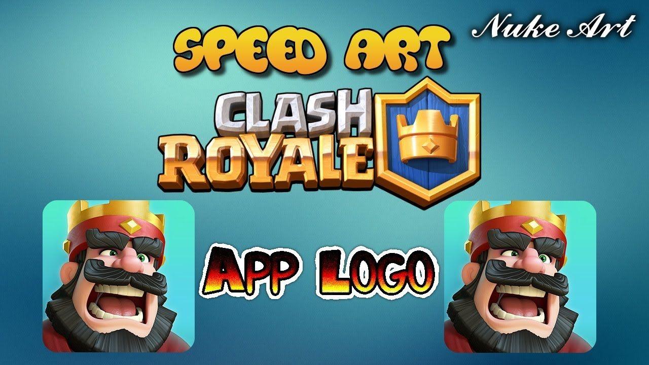 Clash Royale App Logo - Clash Royale App Logo Speed Art - Nuke Art - YouTube