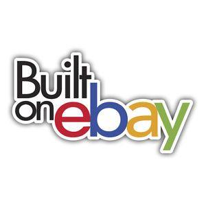 eBay New Logo - built on ebay new logo stickers 110 x 55mm set of 2 stickers | eBay