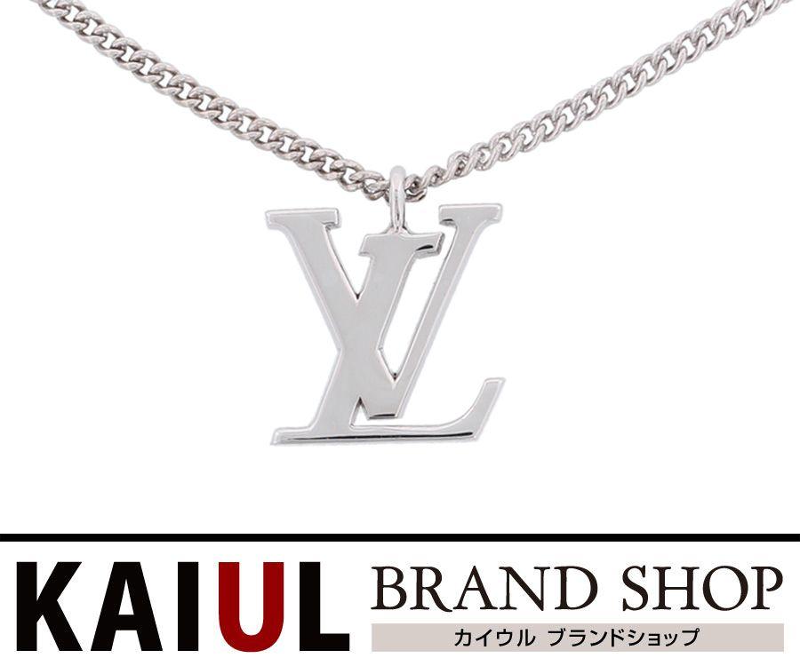 Pendant Louis Vuitton Logo - KAIUL Rakuten Market store: Louis Vuitton logo necklace WG white ...