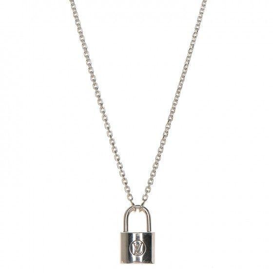 Pendant Louis Vuitton Logo - LOUIS VUITTON Sterling Silver Lockit Necklace 187652