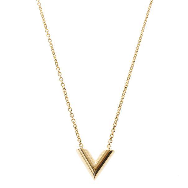 Pendant Louis Vuitton Logo - Buy Louis Vuitton Essential V Necklace 16119 at best price
