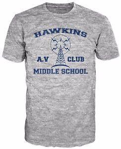 Gray Middle School G Logo - HAWKINS MIDDLE SCHOOL A.V Club T Shirt Inspired By Stranger Things