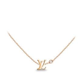 LOUIS VUITTON Sterling Silver Lockit Necklace 187652
