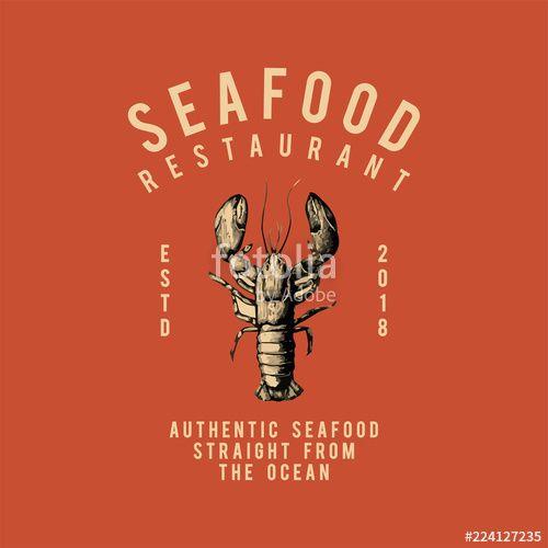 Seafood Restaurant Logo - Seafood Restaurant Logo Design Vector Stock Image And Royalty Free