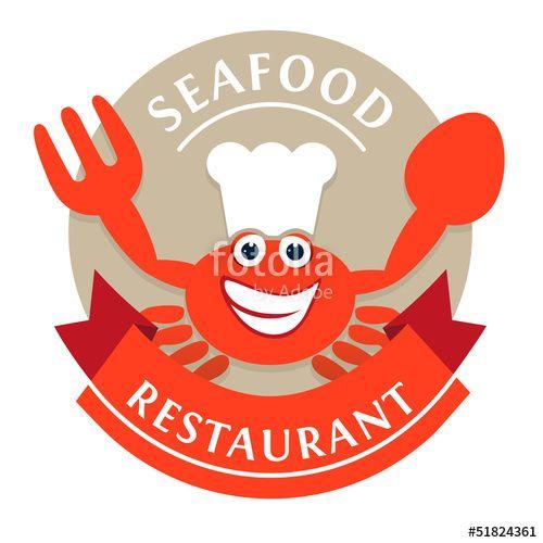 Seafood Restaurant Logo - Logo Seafood Restaurant Red Crab Stock Image And Royalty Free