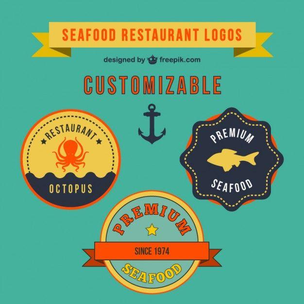 Seafood Restaurant Logo - Seafood restaurant logos Vector