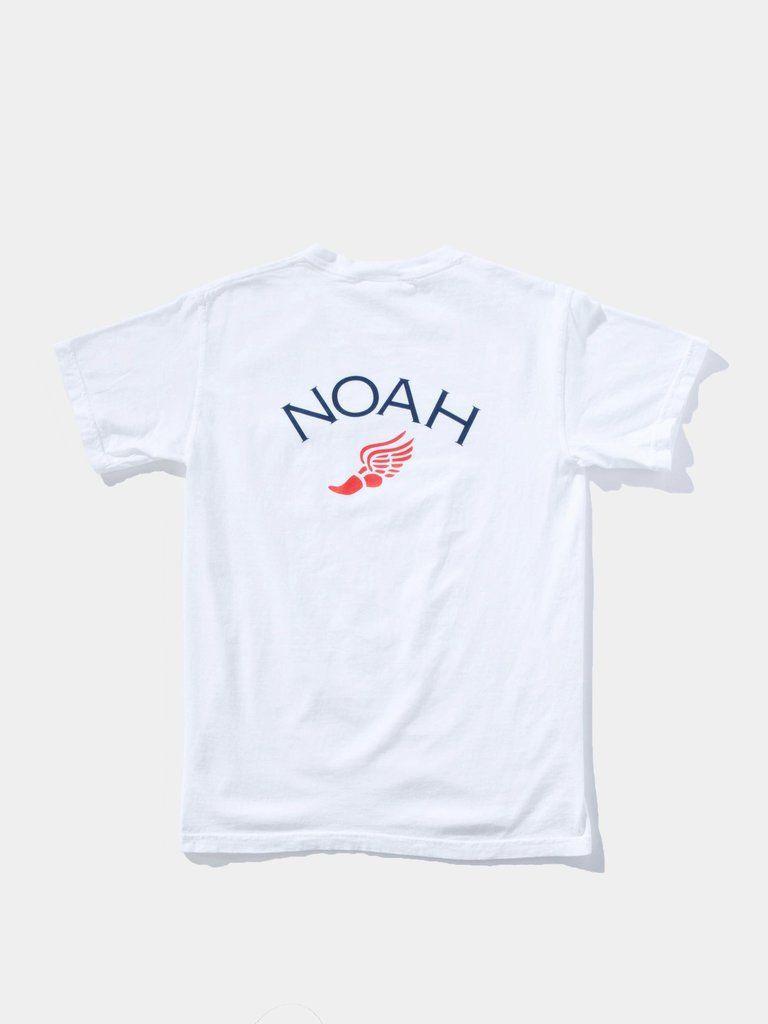 White Winged Foot Logo - Buy NOAH Winged Foot Pocket S/S T-Shirt Online at UNION LOS ANGELES