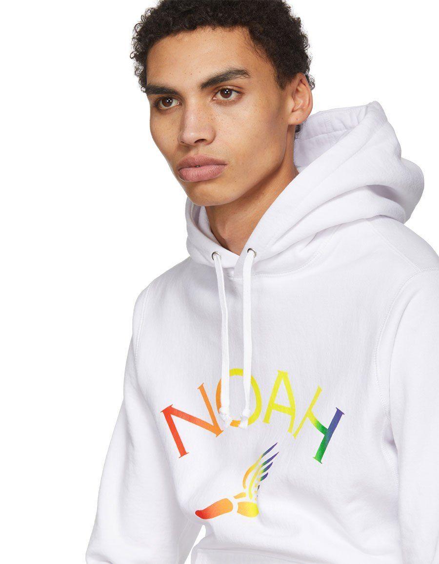 White Winged Foot Logo - NOAH NYC White Winged Foot Logo Hoodie · VERGLE