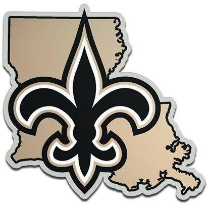 Saints Logo - Stockdale New Orleans Saints Acrylic State Shape Auto Emblem