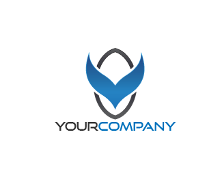 Blue Wing Logo - LOGO V BLUE WING Logo design logo for business, entertainment