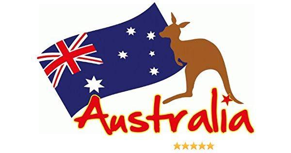 Australia Kangaroo Logo - Australia Kangaroo Animal Flag Car Bumper Sticker Decal 5x 4