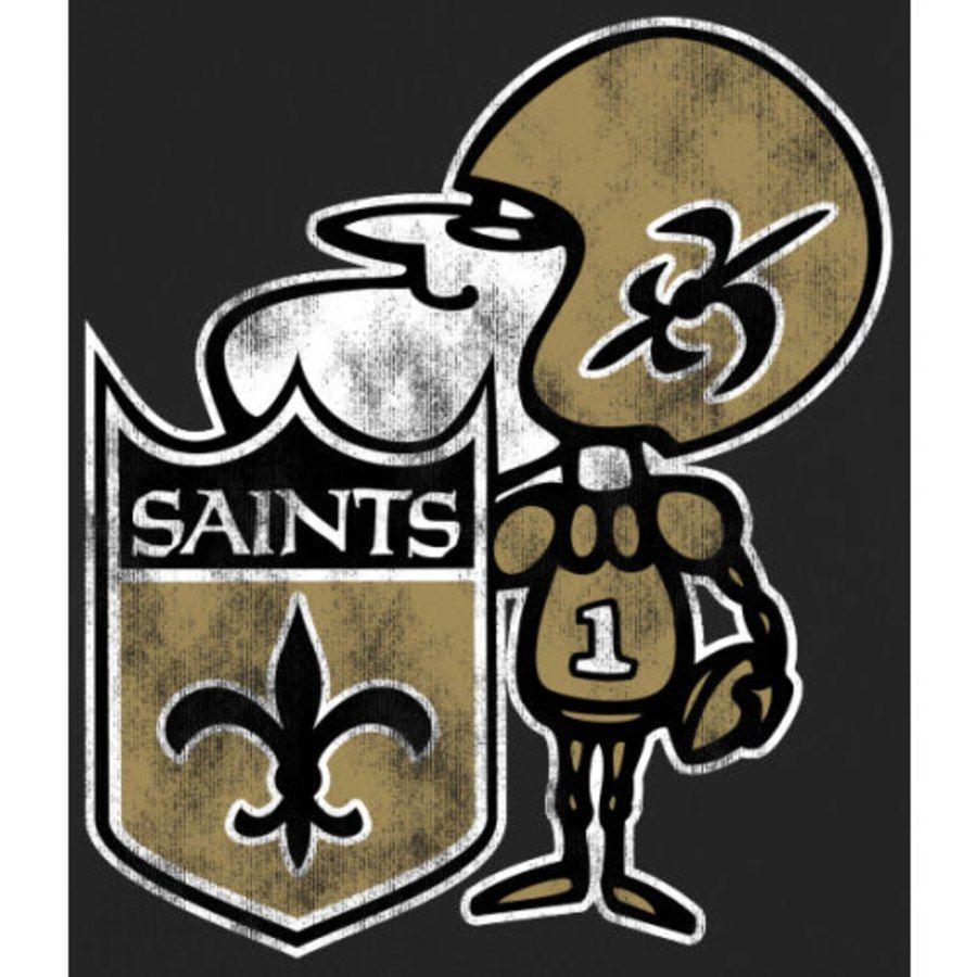 New Orleans Saints Logo - Men's New Orleans Saints NFL Pro Line Black Throwback Logo Pullover ...