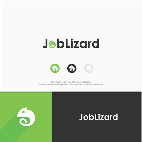 Green Job Logo - Job Lizard For Jobs Search Engine. Logo design contest
