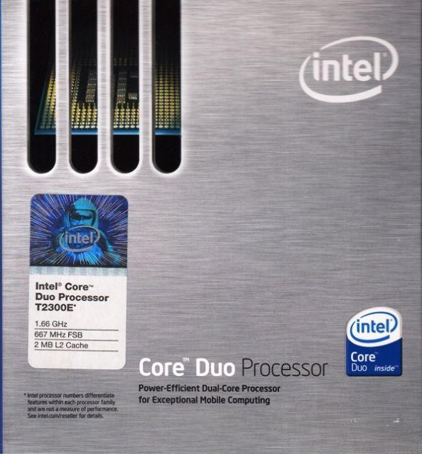 Nice Intel Logo - Intel Core Duo T2300E 1.66 GHz Dual-Core (BX80539T2300E) Processor ...