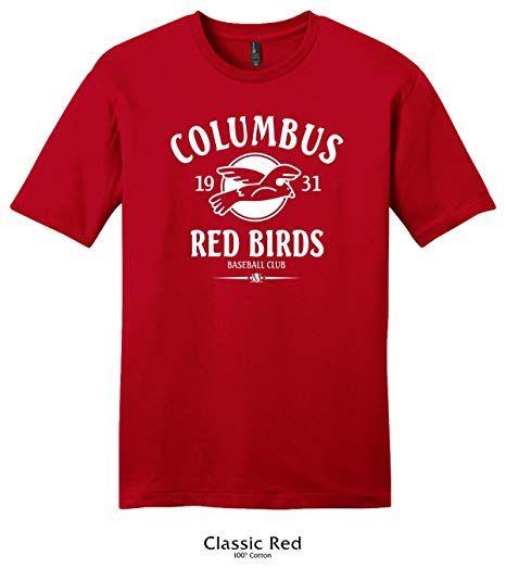 Columbus Red Birds Logo - Throwbackmax Columbus Red Birds 1931 Baseball Tee Shirt
