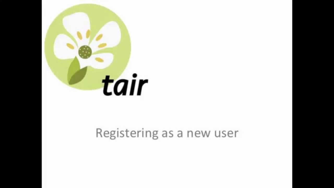 Tair Logo - Registering as a New TAIR User - YouTube