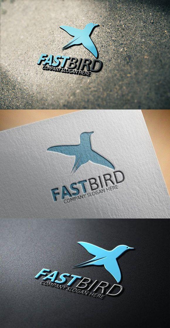 Fast Bird Logo - Fast Bird Logo | Airplane Design | Bird logos, Logos, Airplane design