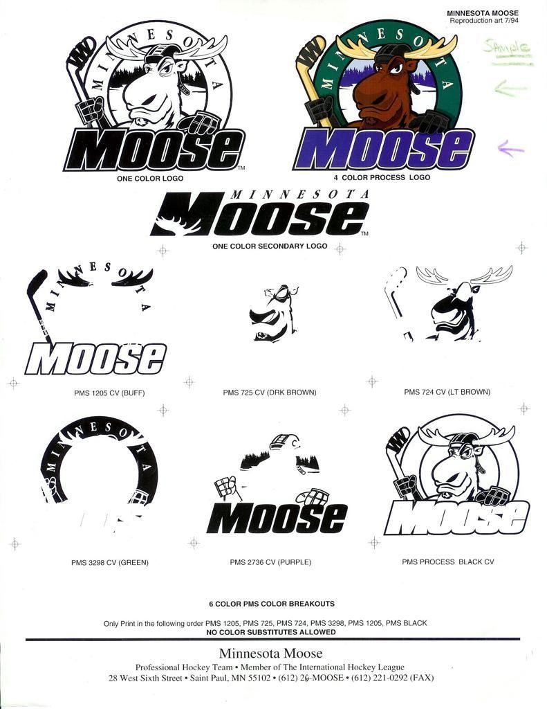 Minnesota Moose Logo - Minnesota Moose (1994-1996)