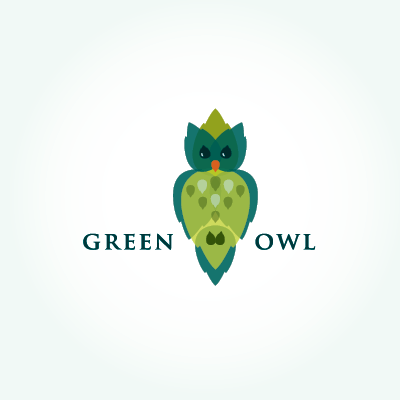 Green Owl Logo - Green owl. Logo Design Gallery Inspiration