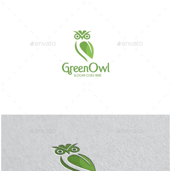 Green Owl Logo - Green Animal Logos from GraphicRiver