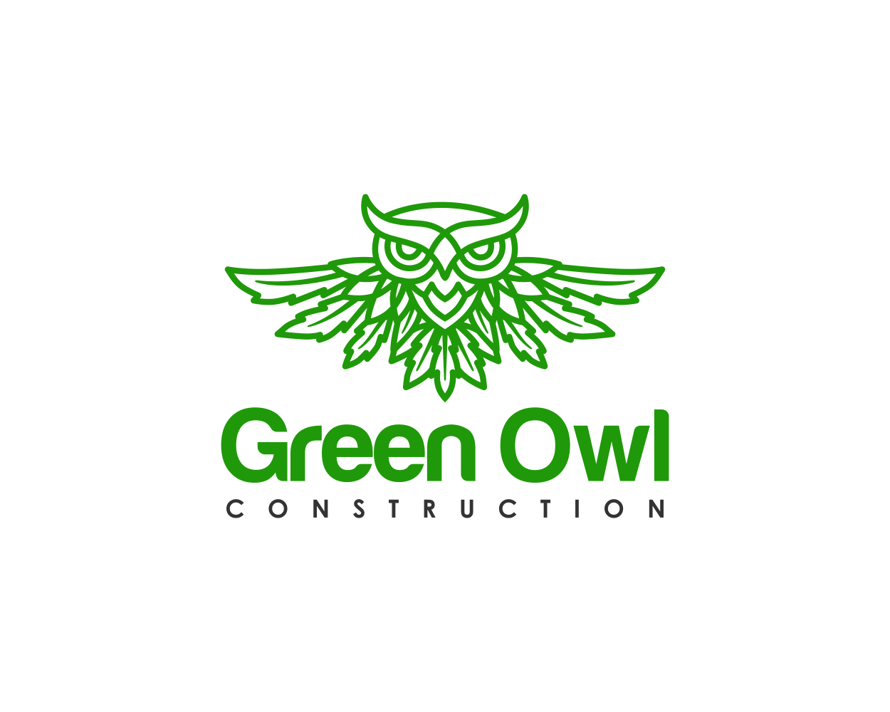 Green Owl Logo - Elegant, Playful, Construction Company Logo Design for Green Owl ...