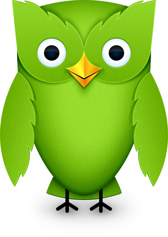 Green Owl Logo - Duolingo Owl.png