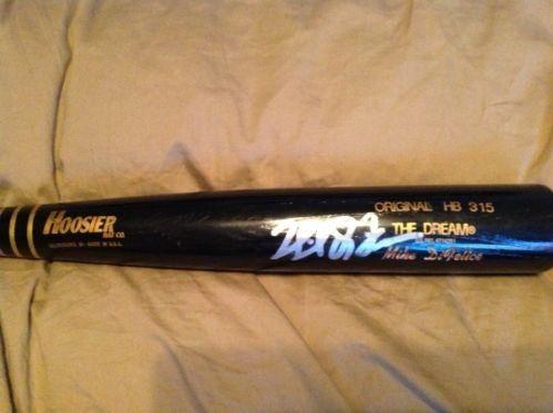 Hoosier Bats Logo - HOOSIER BAT CO. MIKE DEFELICE AUTOGRAPHED BAT ORIGINAL HB 315 