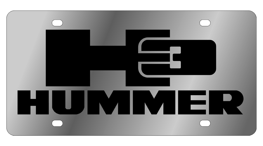 Hummer Logo - Hummer - Stainless Steel License Plate - Hummer H3 - Plates, Frames ...