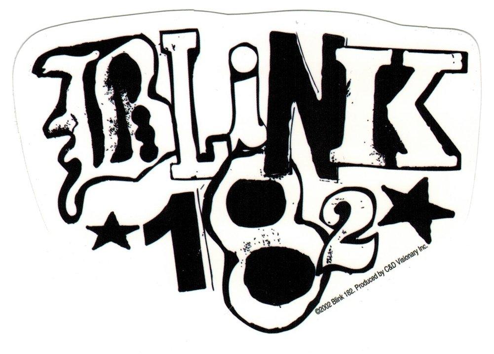 Blink 182 Logo - Blink-182 White Logo Sticker
