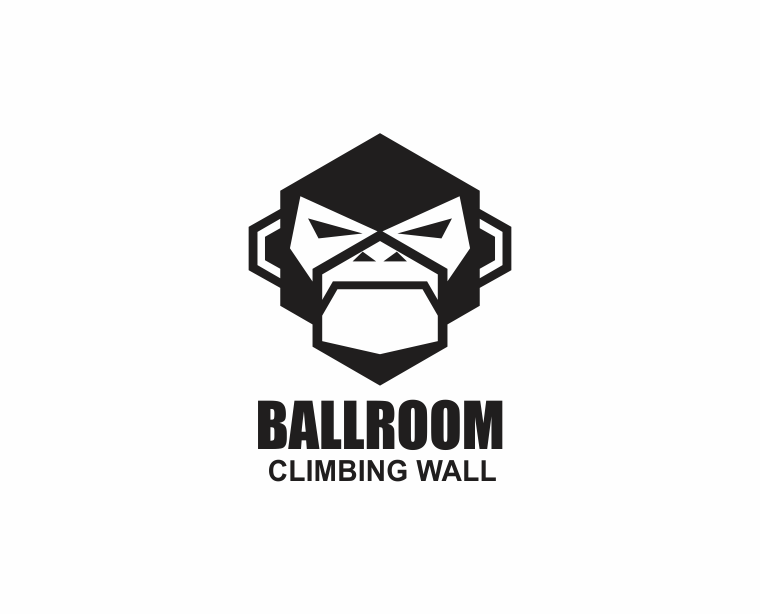 Modern Face Logo - Bold, Modern, Gym Logo Design for Ballroom Climbing Wall