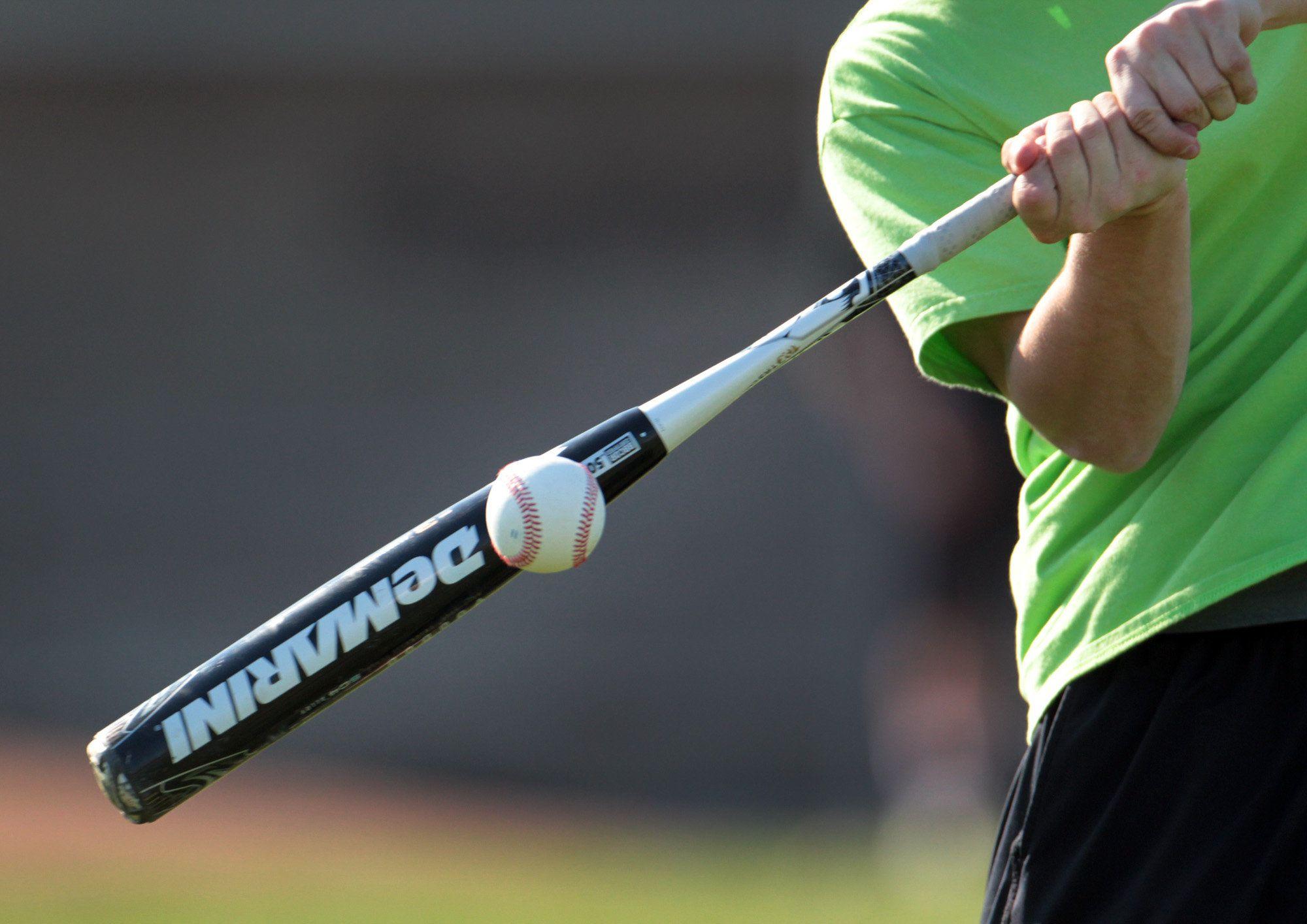 Bat Hitting Ball Logo - This spring, Ohio's high school baseball players taking their swings ...