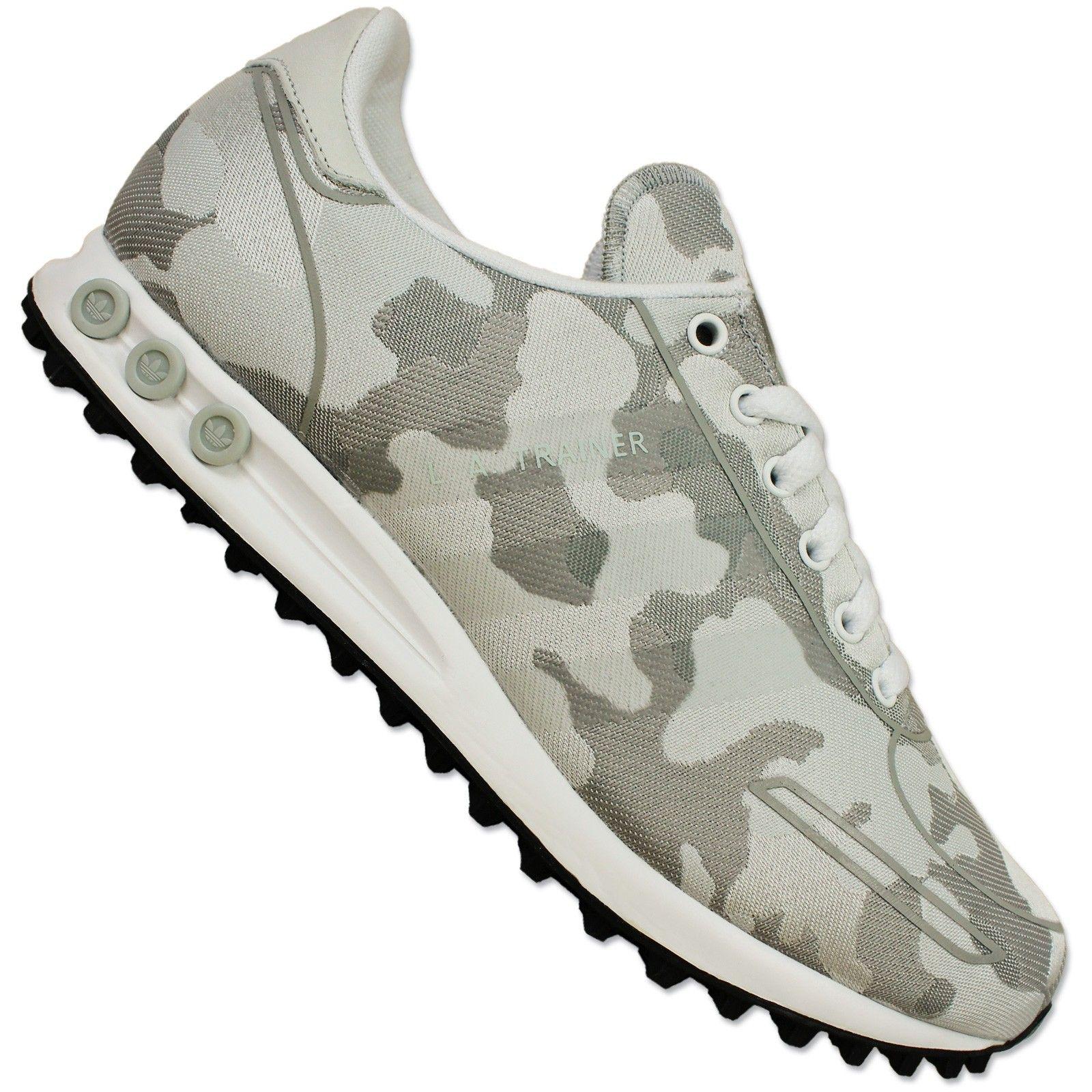 Gray Camo Adidas Logo - Adidas Originals La Trainer Weave Trainers Shoes Zx Camouflage ...