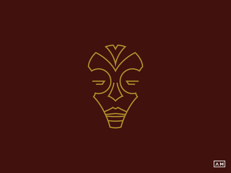 Modern Face Logo - African Mask - Logo Design by Alexandru Molnar | Dribbble | Dribbble