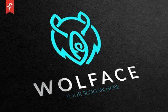 Modern Face Logo - Wolf Face Logo #Face#Wolf#Templates#Logo | Logo | Logos, Logo face ...