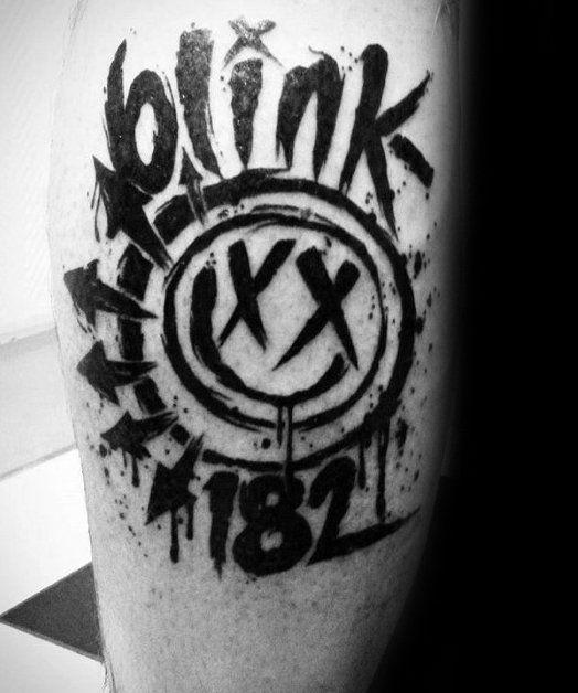 Blink 182 Logo - 50 Blink 182 Tattoos For Men - Rock Band Ink Ideas