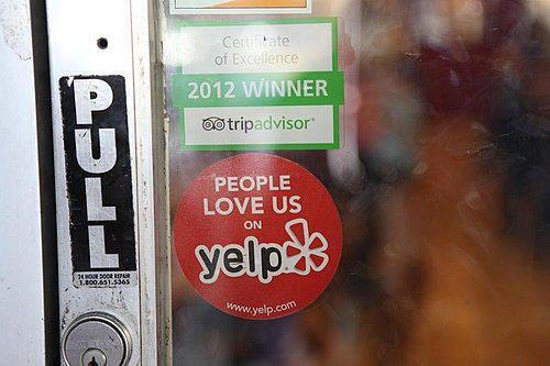 People Love Us On Yelp Logo - YELP STICKER BUSINESS DECAL LOGO SIGN PEOPLE LOVE US ON YELP - 100 ...