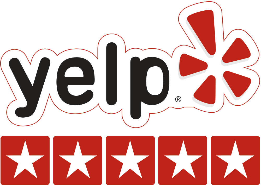 People Love Us On Yelp Logo - Garage Door Install and Service - Crystal Overhead Door inc.