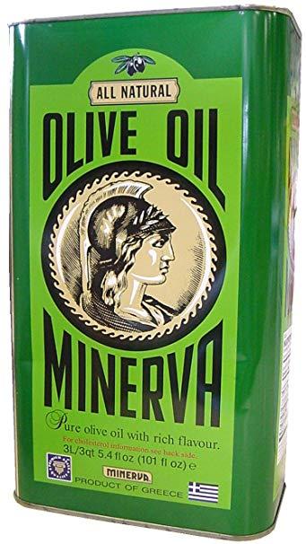 Minerva Oil Company Logo - Amazon.com : Minerva Pure Greek Olive Oil (All Natural) 3 Liter Can