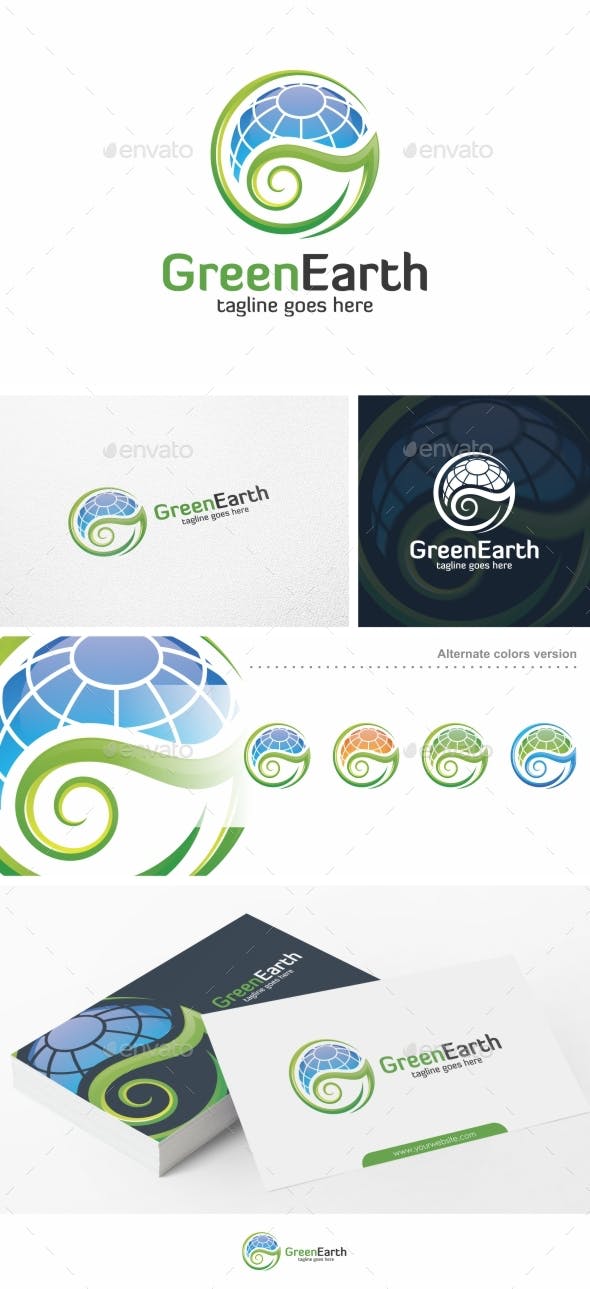 Sports Globe Logo - Green Earth / Globe - Logo Template by putra_purwanto | GraphicRiver