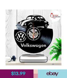 Vintage VW Logo - Volkswagen Retro Car Logo Vinyl Record Clock Gift Vintage VW Emblem ...