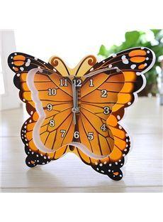 4 Color Butterfly Logo - Wonderful 4 Color Butterfly Design Desk Clock Desktop Decoration