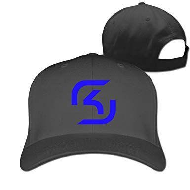 Amazon Gaming Logo - TLK Fashion SK Gaming Logo Adult Fishing Hats Caps Black: Amazon.co