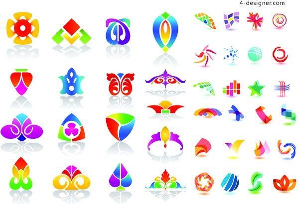 4 Color Logo - 4 Designer. Color Logo Design Vector Material