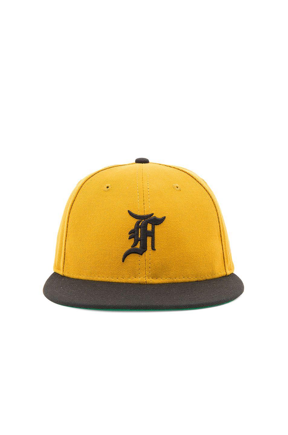 Fear of God Hat Logo - Fear of God x New Era Fitted Cap in Gold | FWRD