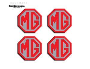 Red and Silver Car Logo - MG ZT Car Alloy Wheel Centre Cap Logo Badges Red Silver 45mm ...