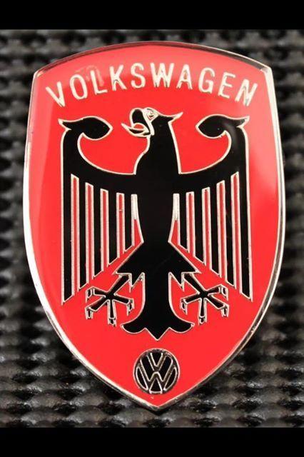 Vintage VW Logo - RED BADGE VW EMBLEM. Got Volkswagen?. Volkswagen, Cars, Vw emblem