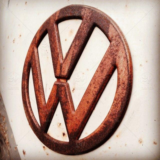 Vintage VW Logo - vintage #aged #Splitscreen #VW #logo #badge #emblem #patina #rust ...