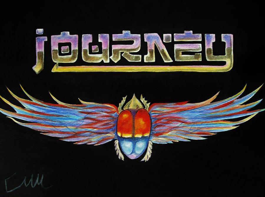 Journey Band Logo - Journey Band Logo Drawing by Emily Maynard