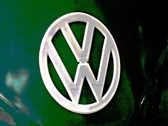 Vintage VW Logo - VW Bus Logo Art, Classic Vw Bus Prints, Classic Vw Bus Logo Prints, Vintage Vw Logo Photo, Green Vw Bus, Volkswagen Bus Photography, Vw